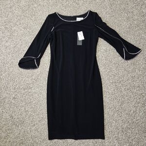 JOSEPH RIBKOFF BLACK RHINESTONE TRIM 'SKYE ON THE TOWN'‎ DRESS US 8 * READ